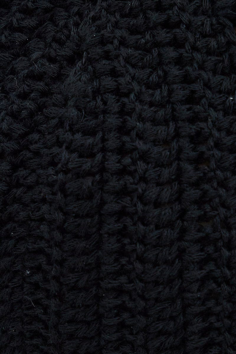 Black Crochet Bikini Top