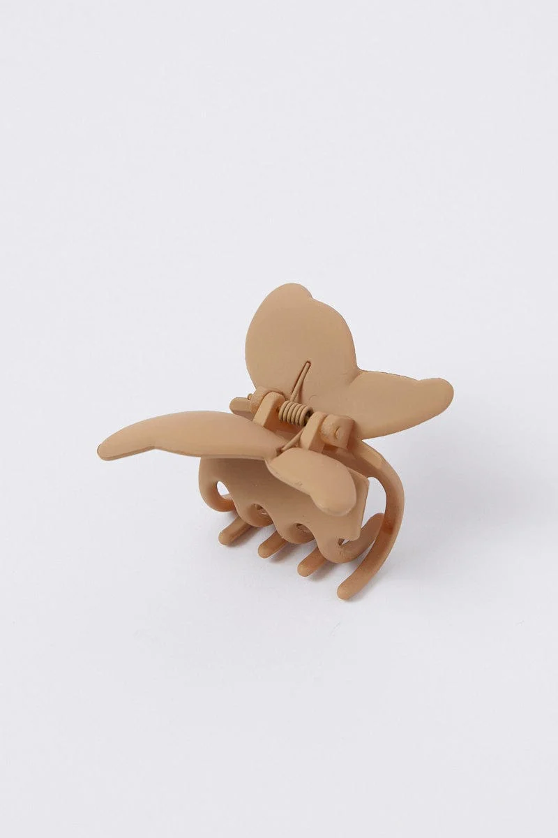 Brown Butterfly Claw Clip