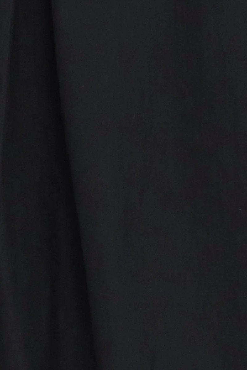 Black Long Shirt Collared Long Sleeve