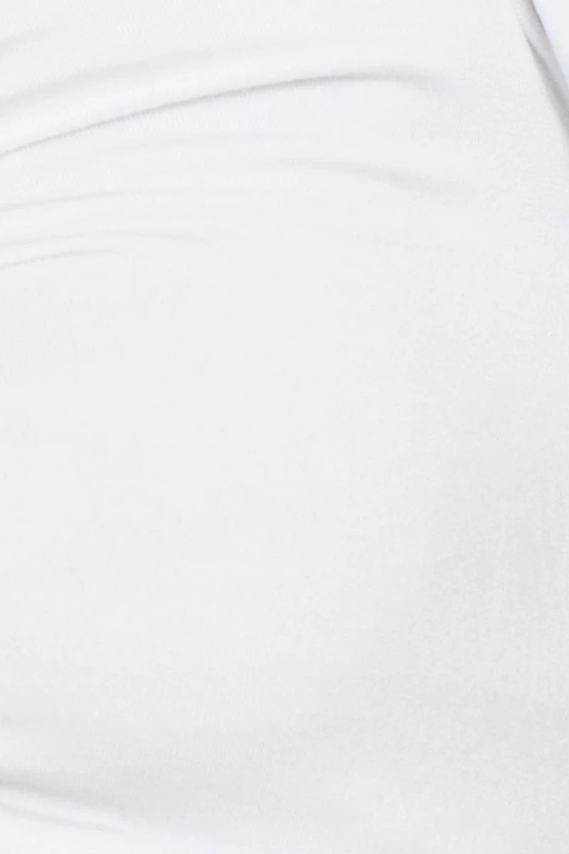 White Slinky Top Short Sleeve Crop