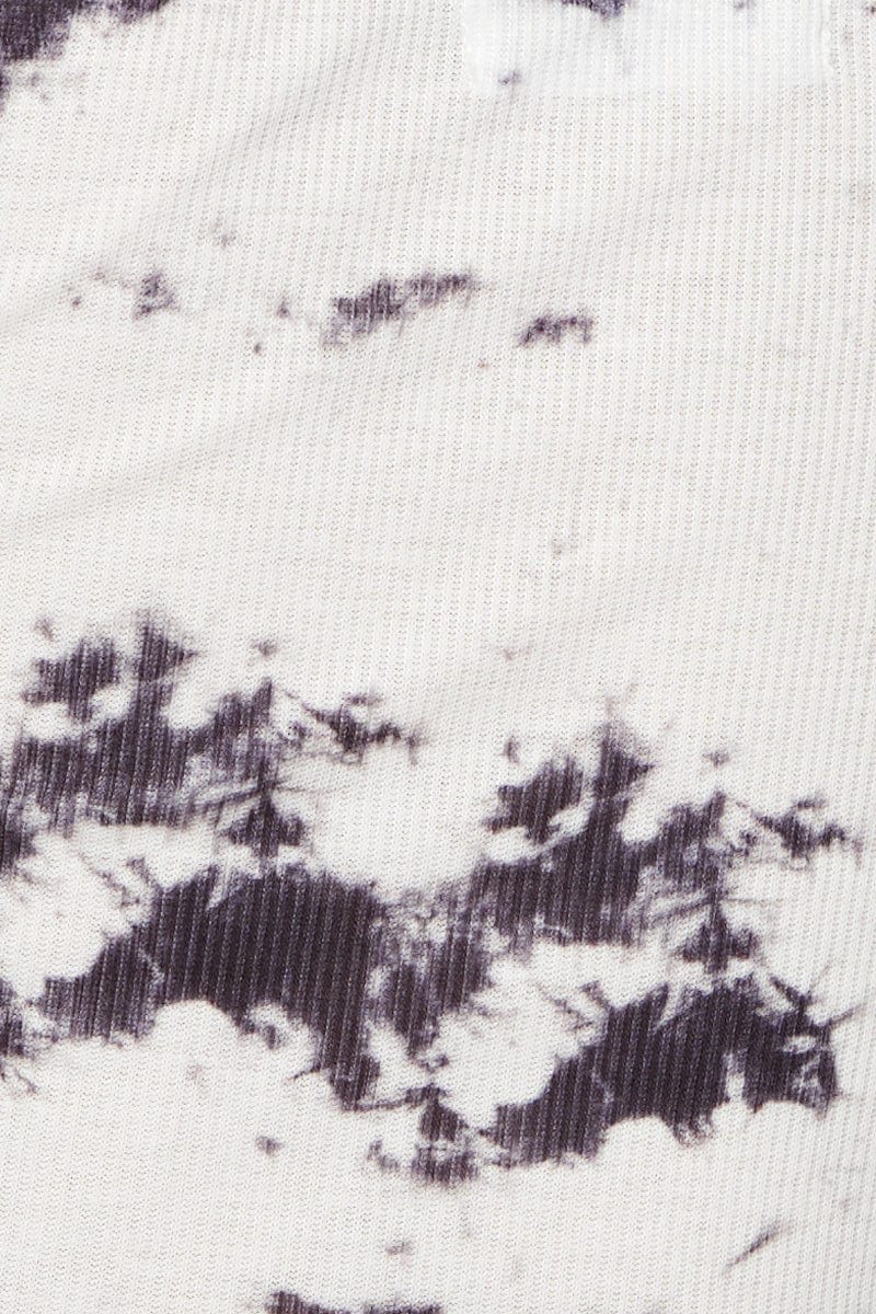 Multi Tie Dye Off Shoulder Top