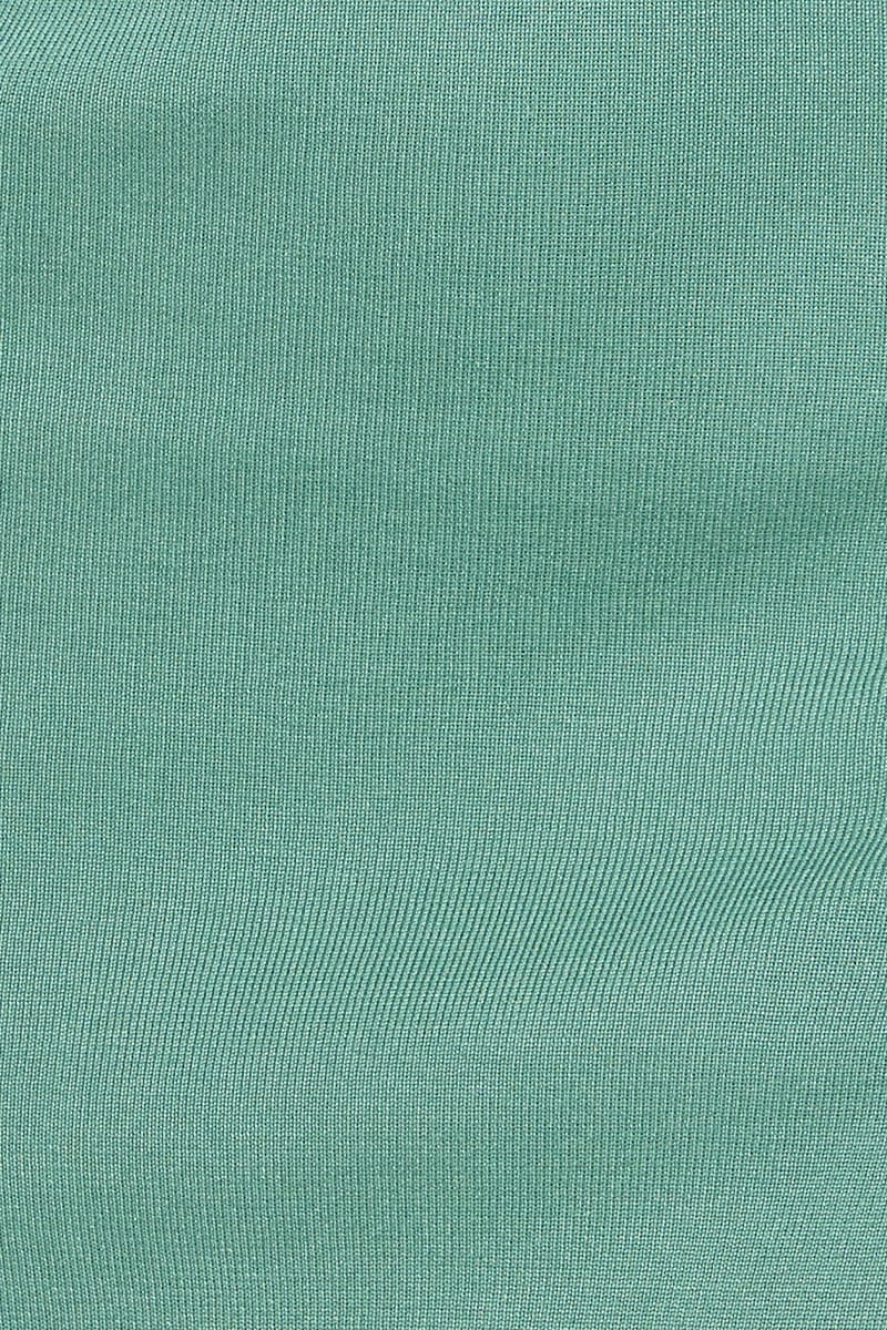 Green Knit Dress Midi