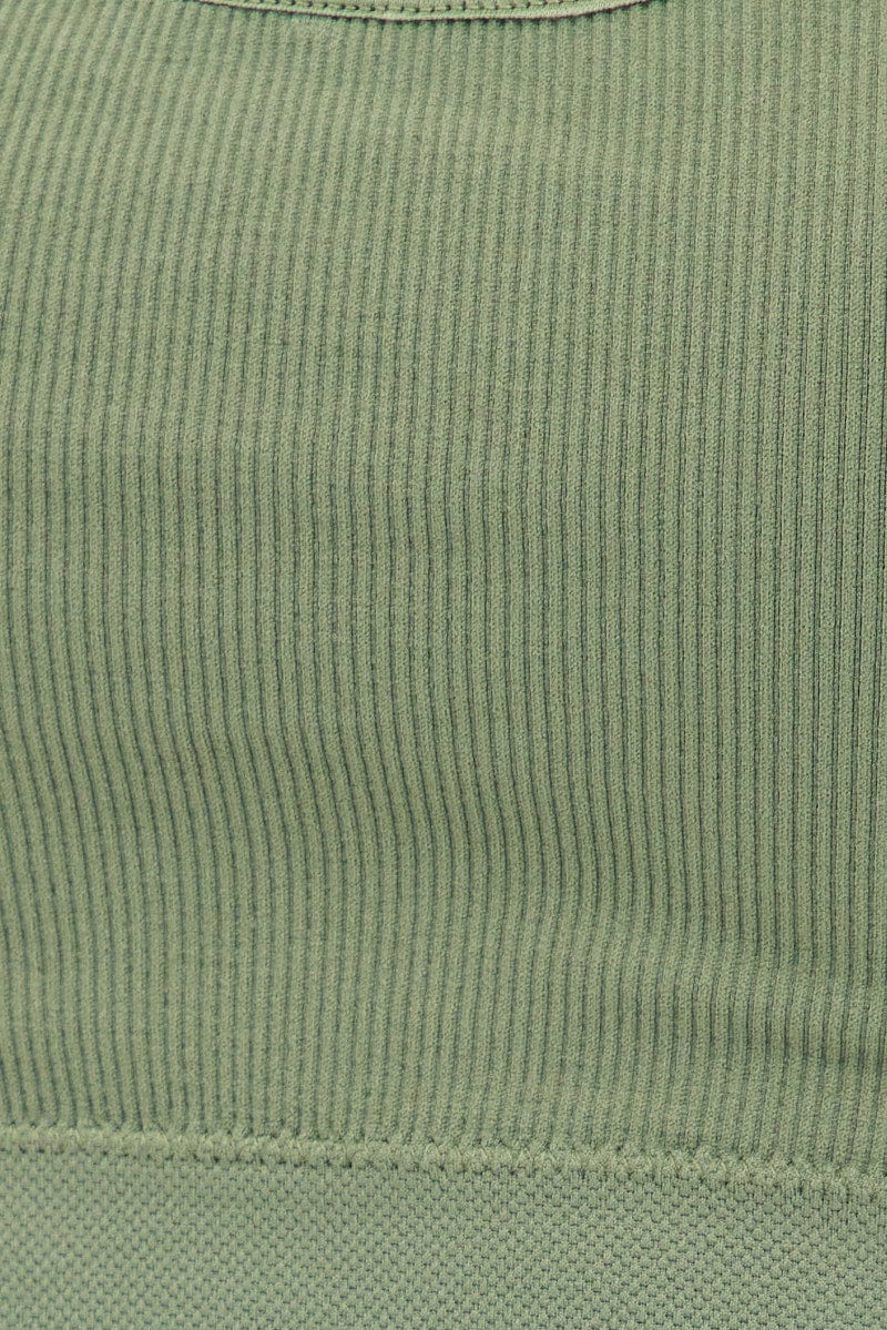Green Bralette Top Seamless