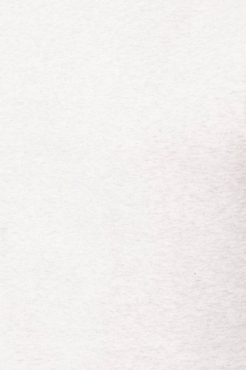 Grey Graphic Tee Crop Short Sleeve