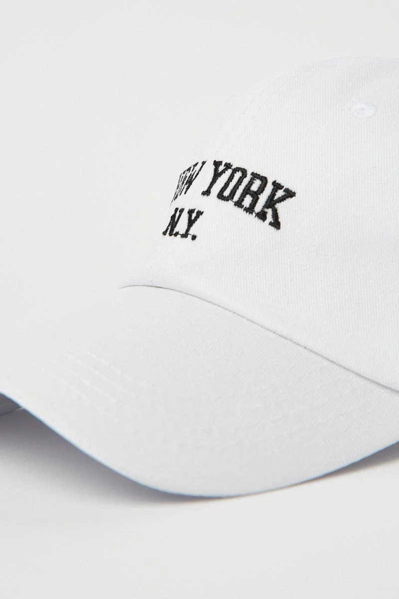 White New York Dad Cap