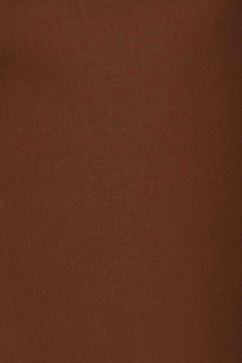 Brown Pants Wide Leg Low Rise