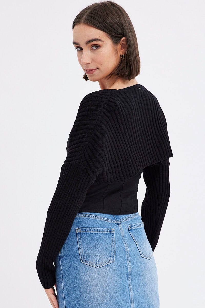 Black Knit Shrug