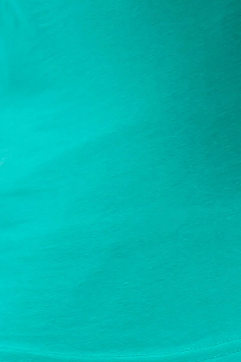 Green Square Neck Basic Tank Top Cotton Span