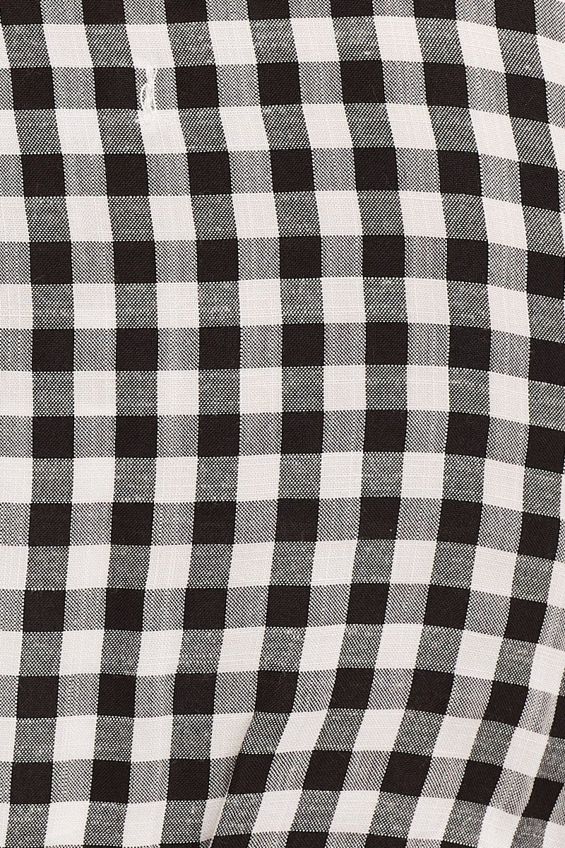 Stripe Check One Shoulder Midi Dress