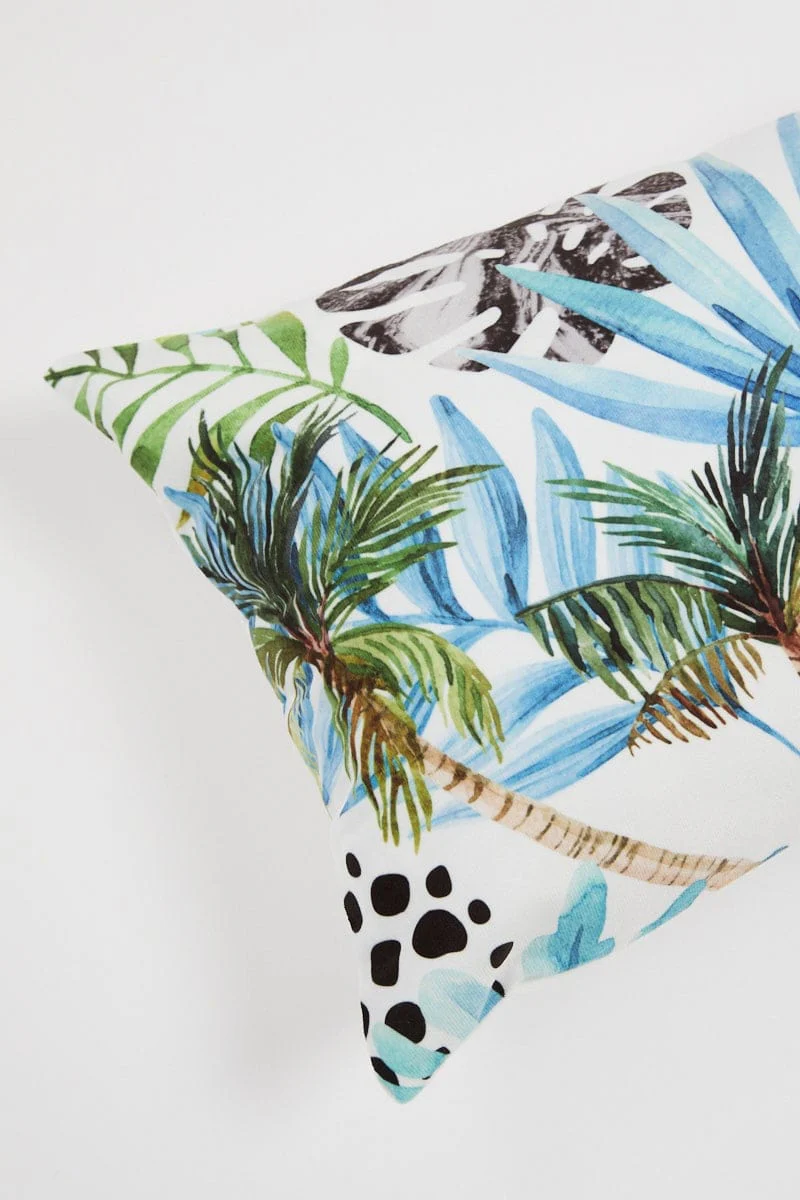Print Painted Tropical Print Cushion Cover 50Cm By 30Cm