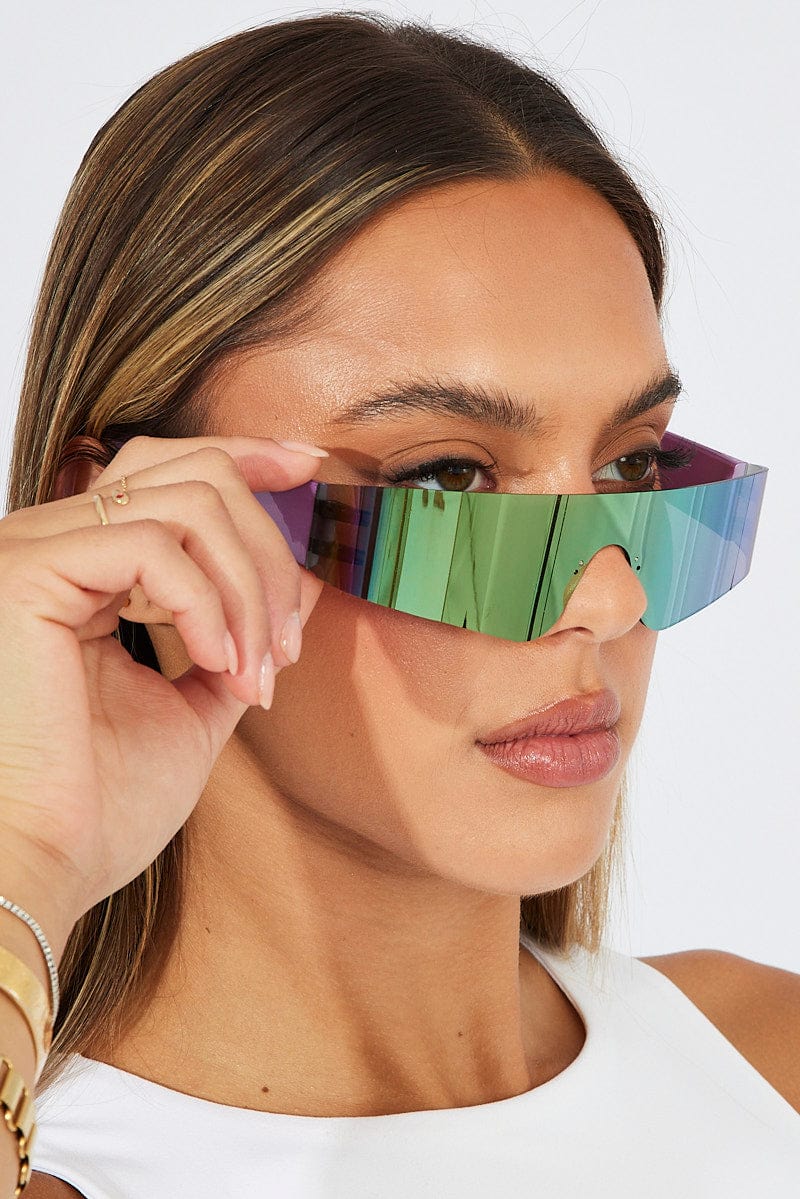 Pink Wrap Visor Sunglasses
