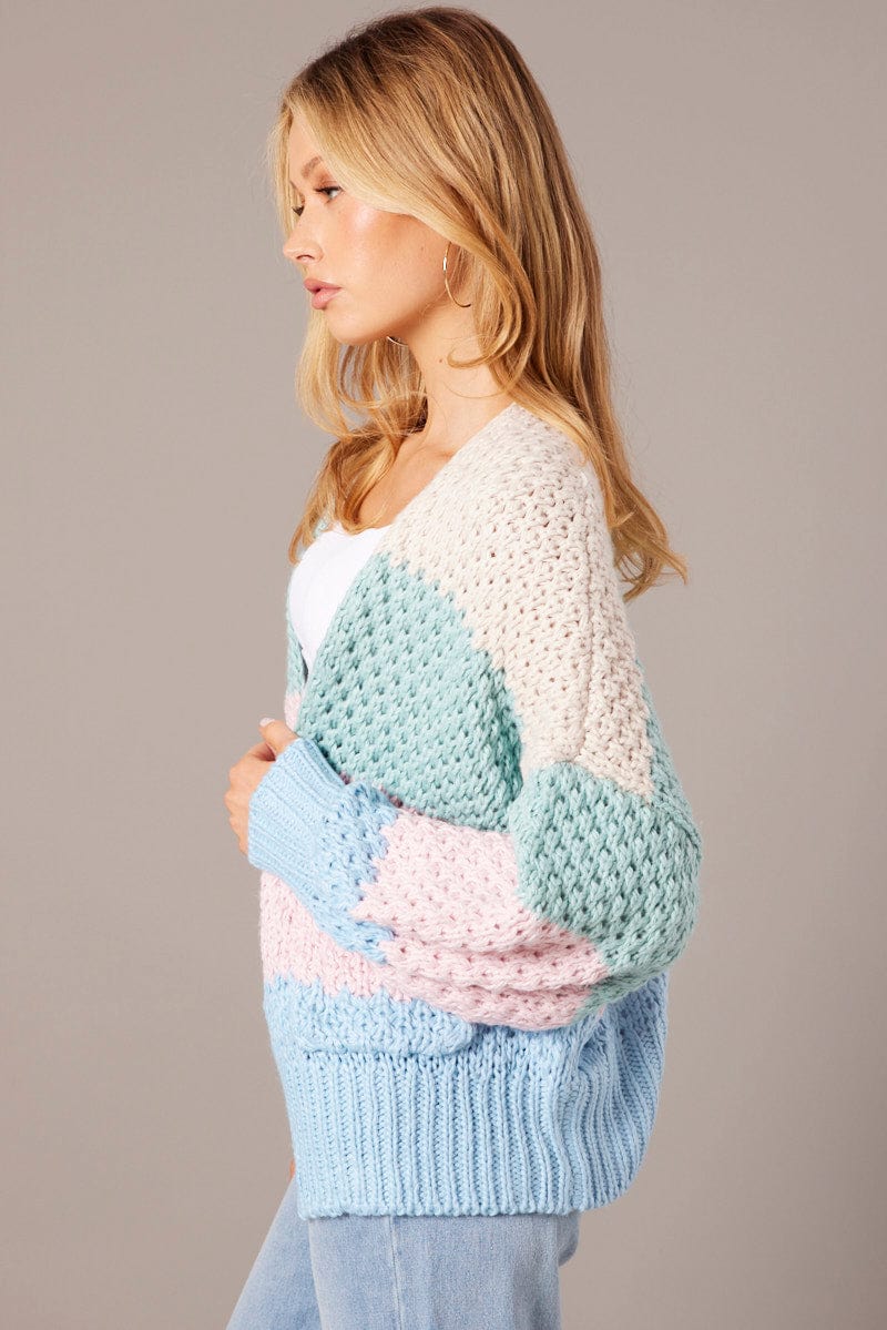 Multi Stripe Oversized Cardigan Stripe