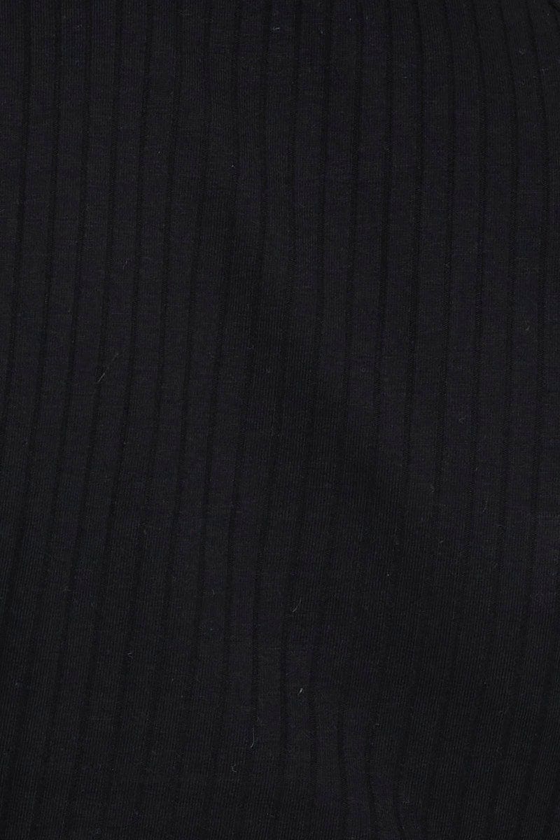 Black Twist Front Cut Out Shrug Top