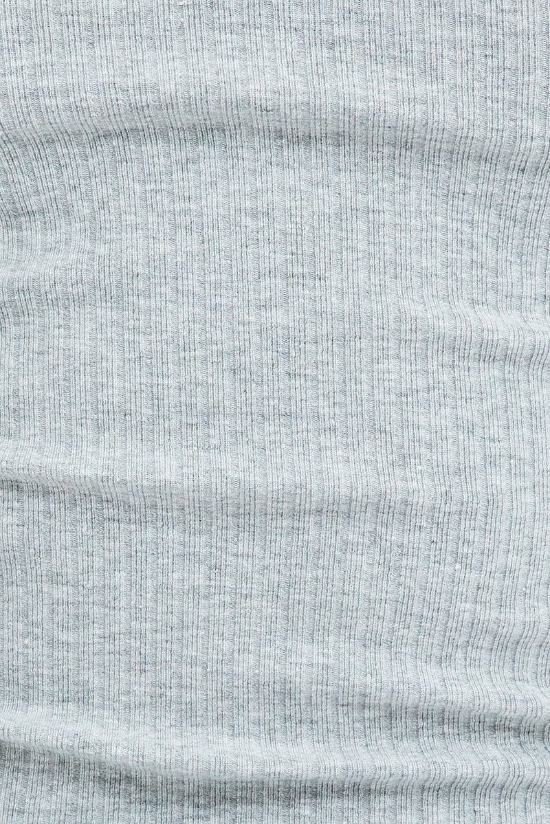 Grey Singlet Top Scoop Neck