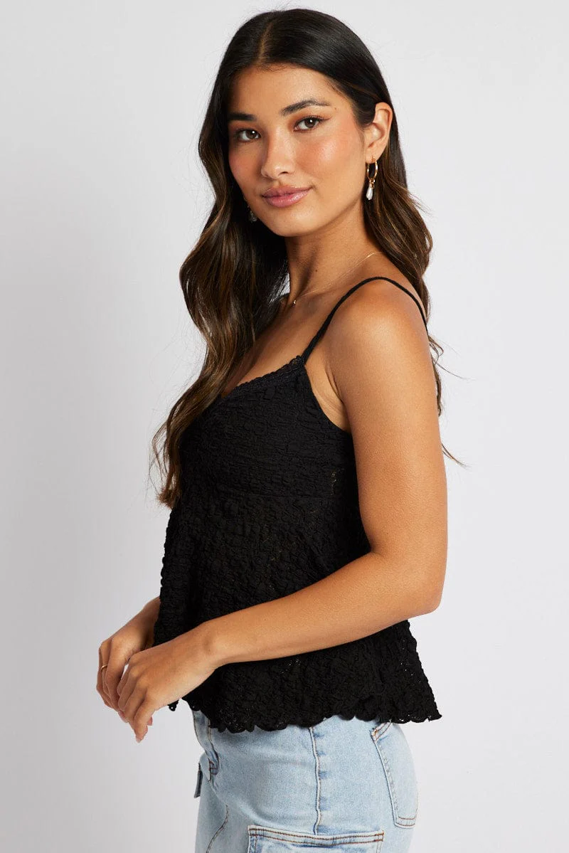 Black Singlet Top Texture