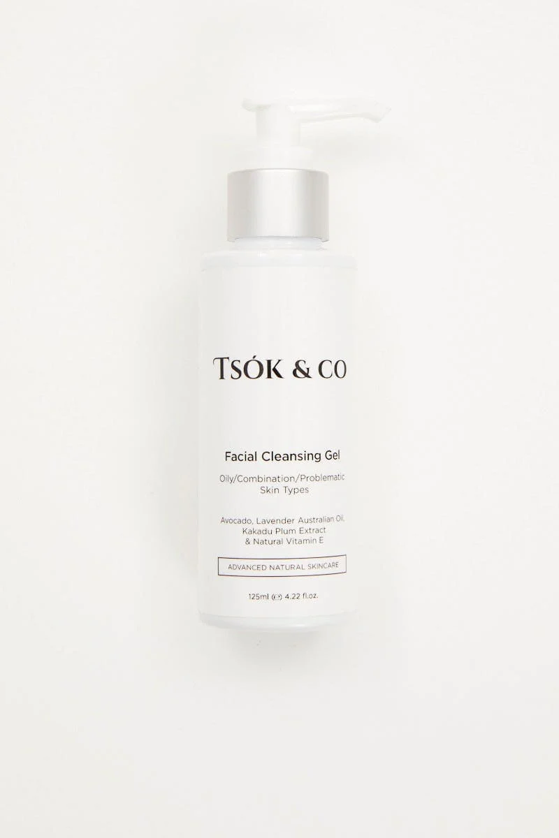 White Tsok And Co Facial Cleansing Gel 125Ml