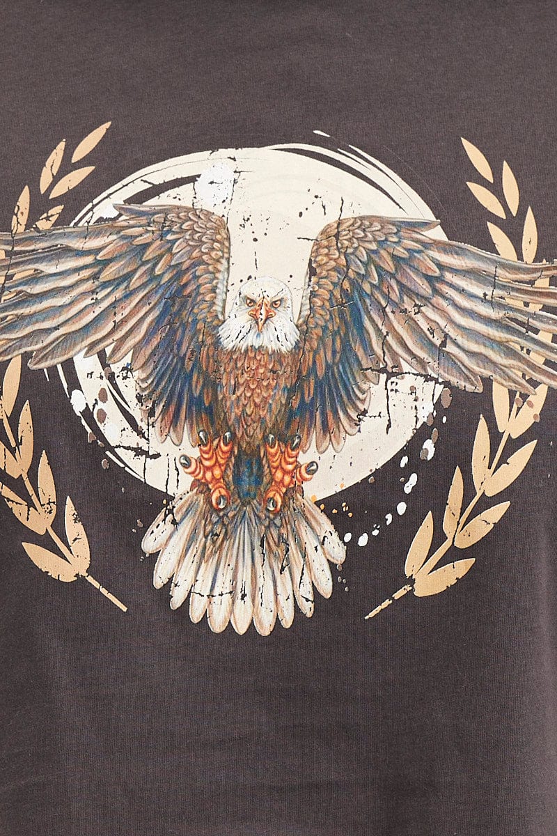 Black Graphic T Shirt Short Sleeve