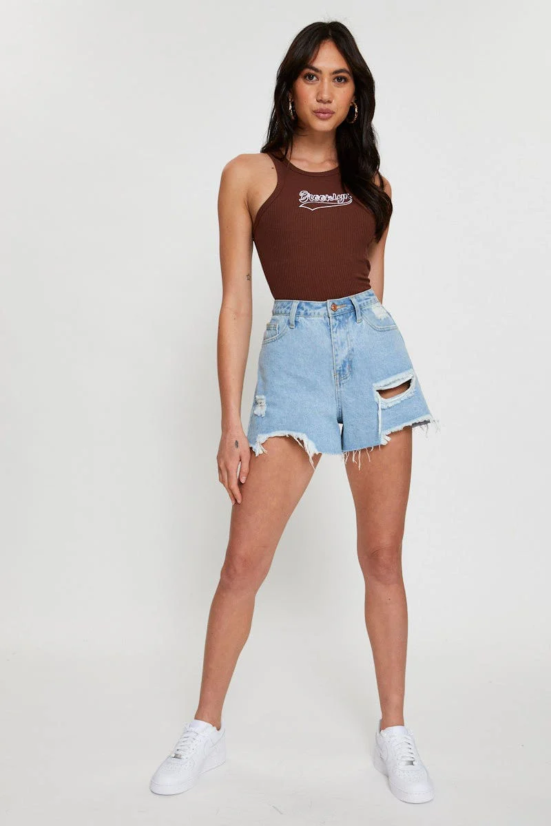 Brown Singlet Top