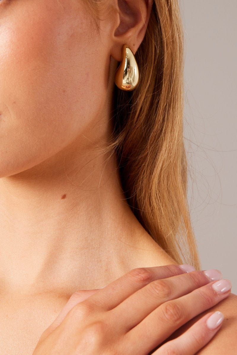 Gold Teardrop Earrings