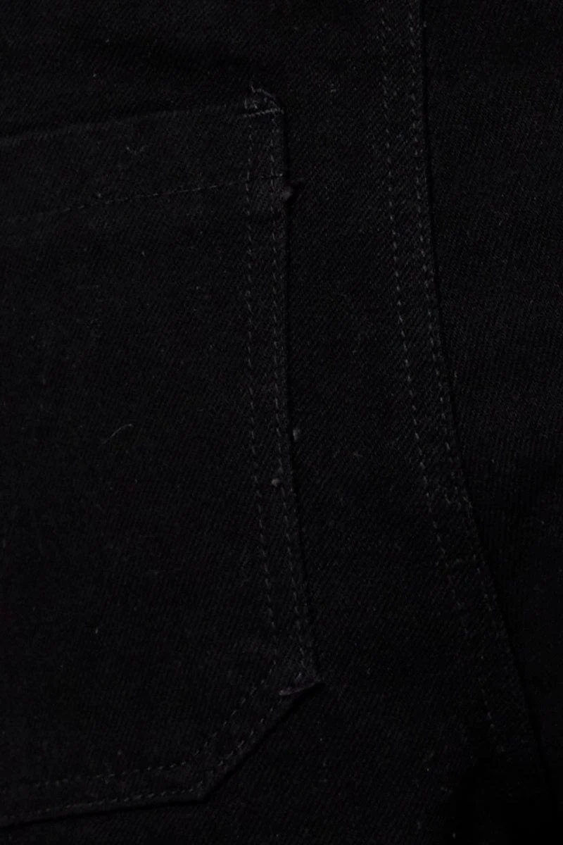 Black Carpenter Denim Shorts High Rise