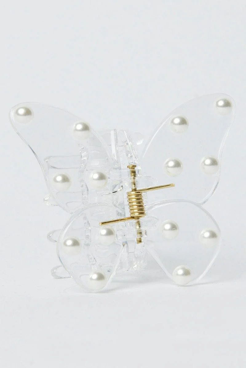 Metallic Butterfly Claw Clip