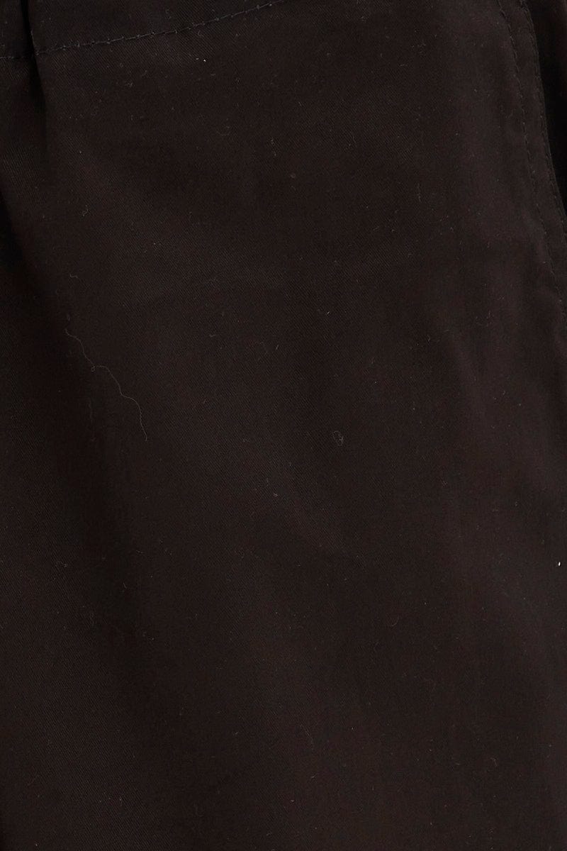 Black Cargo Pants Low Rise