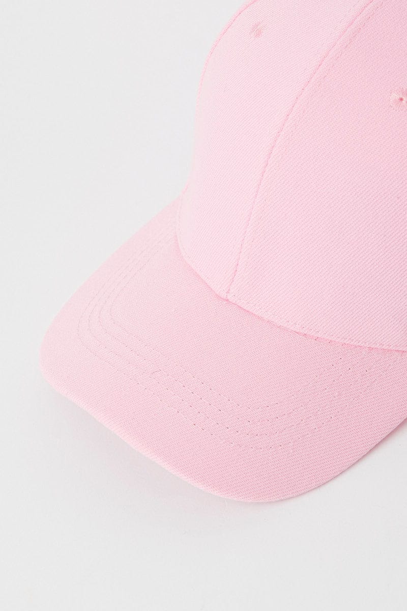 Pink Plain Black Baseball Cap