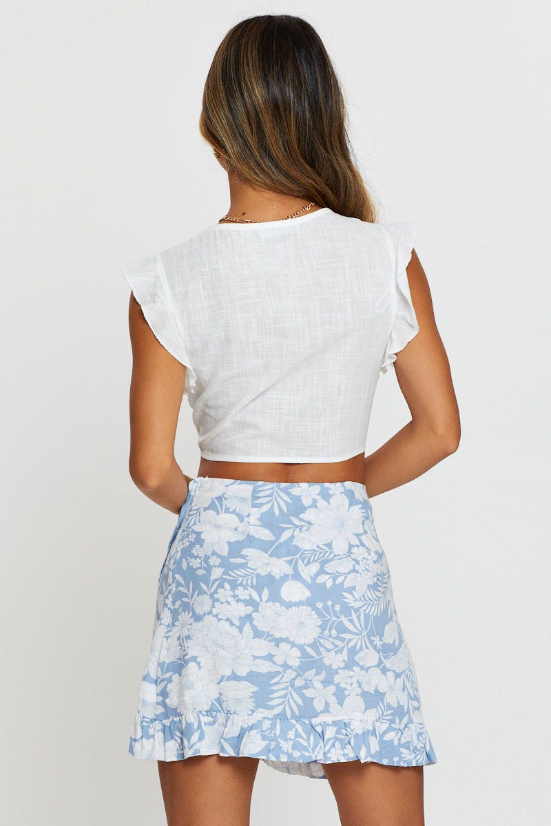 Print Mini Shorts High Rise