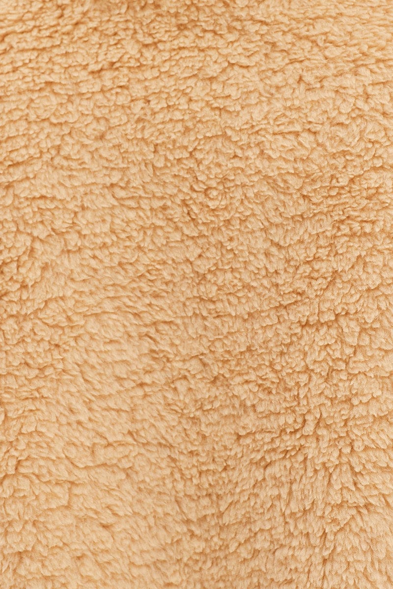 Beige Loungewear Teddy Shorts