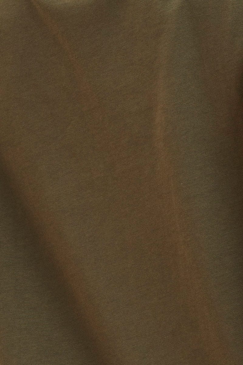 Green Relaxed T-Shirt Scoop Neck Short Sleeve