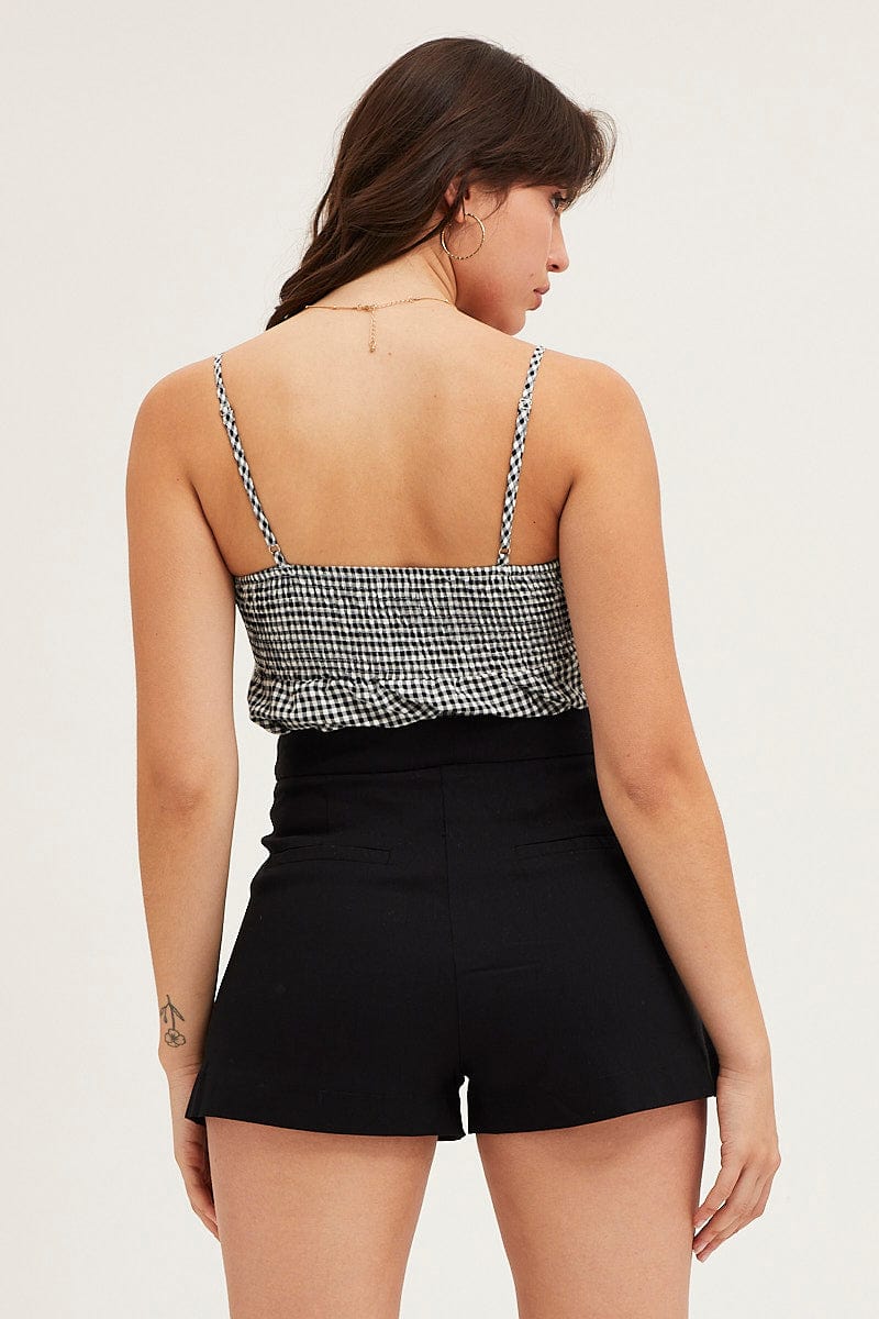 Black Mini Shorts High Rise