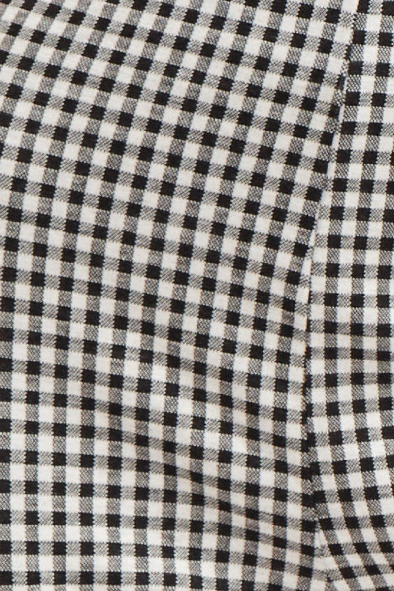 Check Flare Pants High Rise