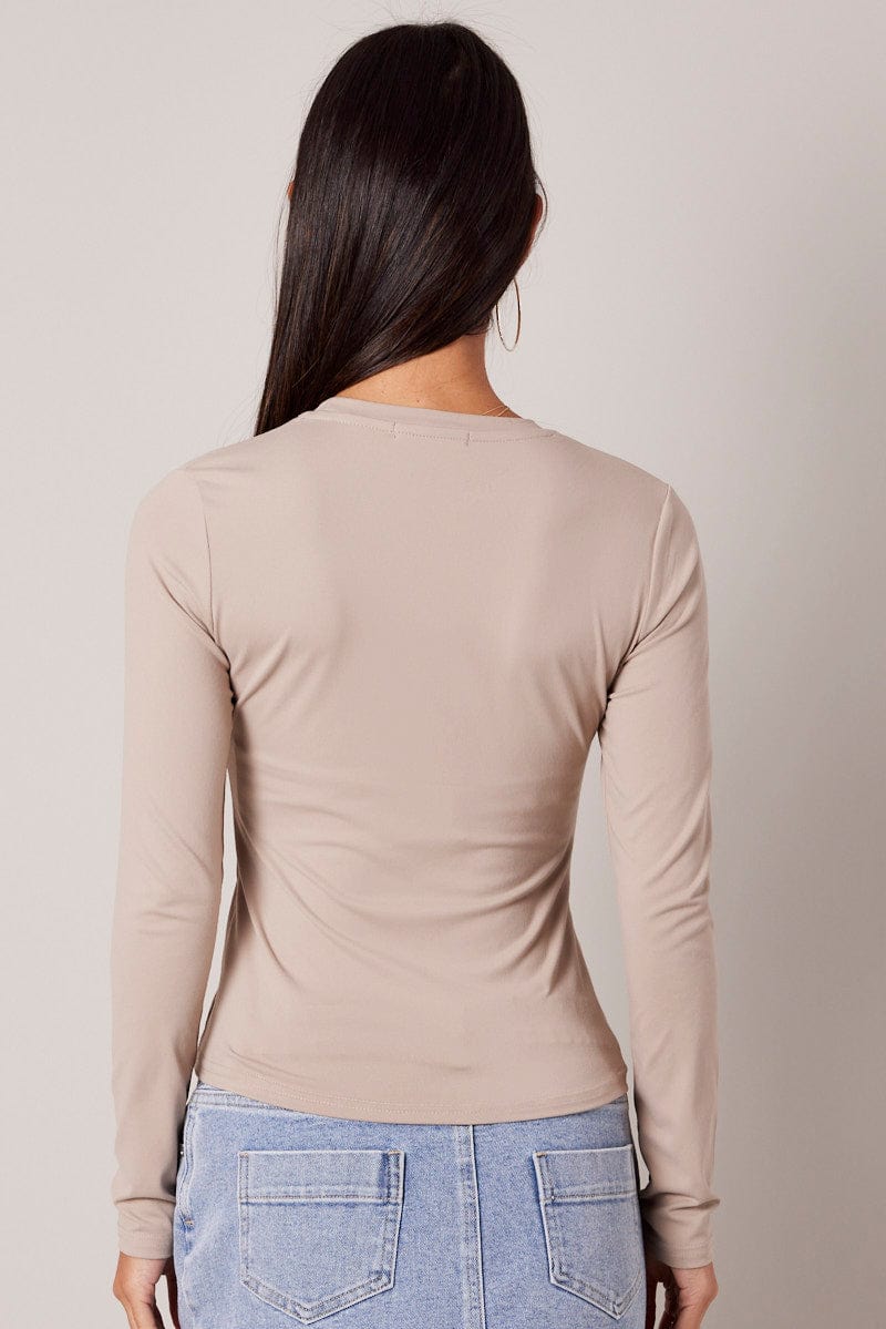 Beige Supersoft Top Long Sleeve