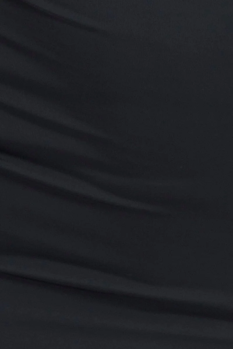 Black Ruffle Dress Strapless