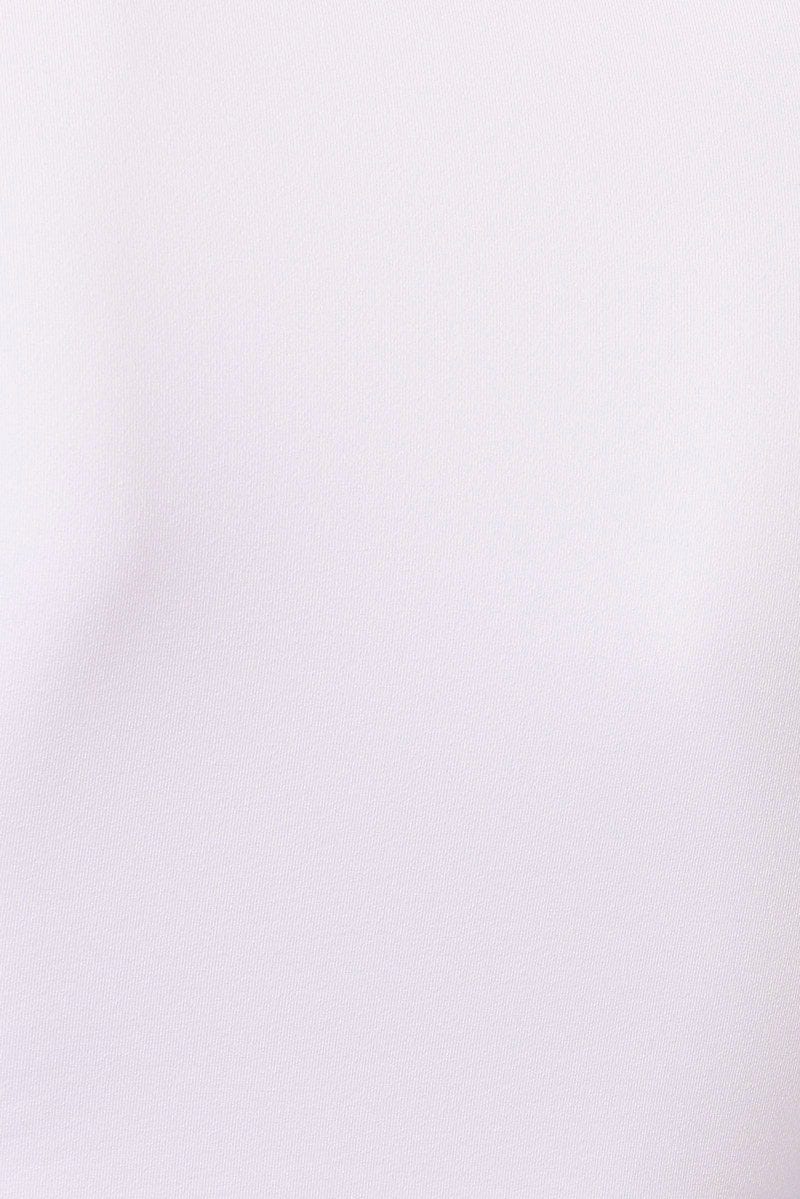 White Fleece Lined Top Long Sleeve Crew Neck