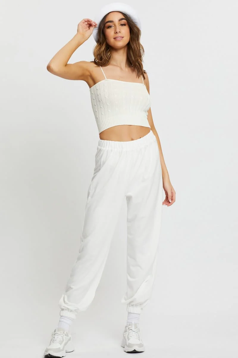 Pink Cable Knit Cami