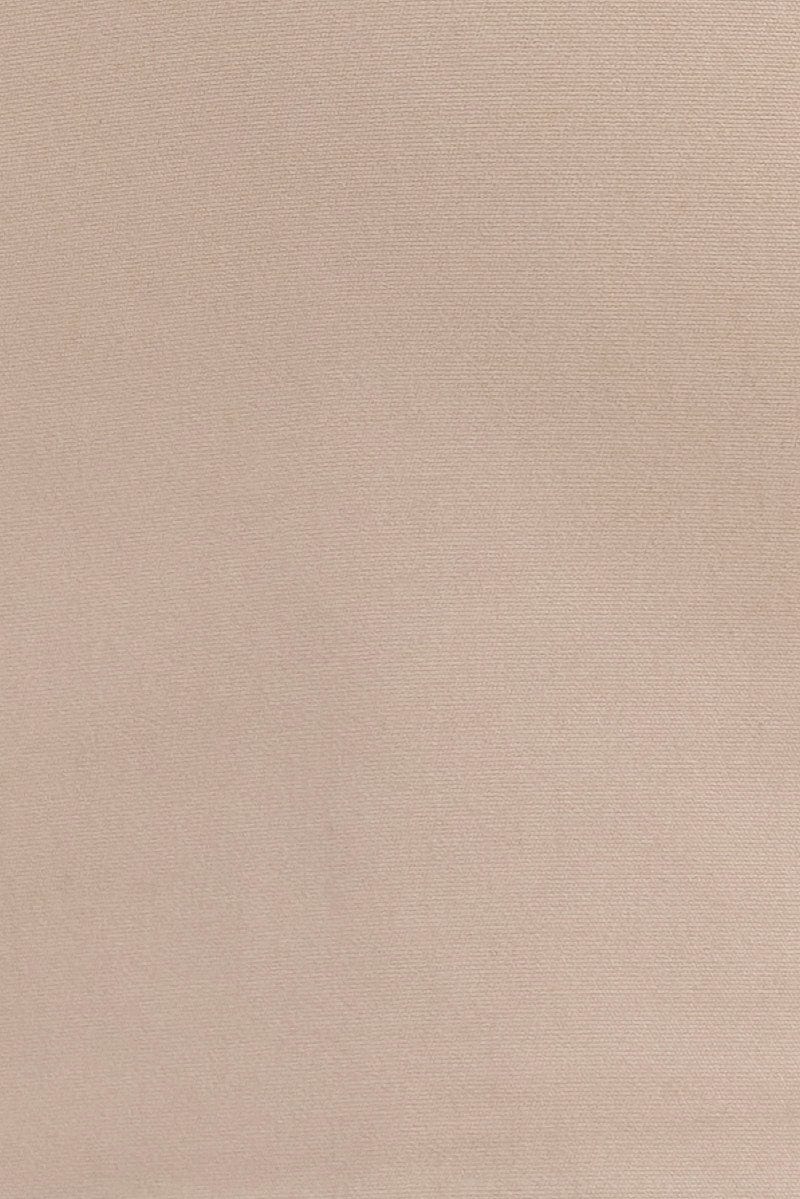 Beige Lace Up Back Top Singlet