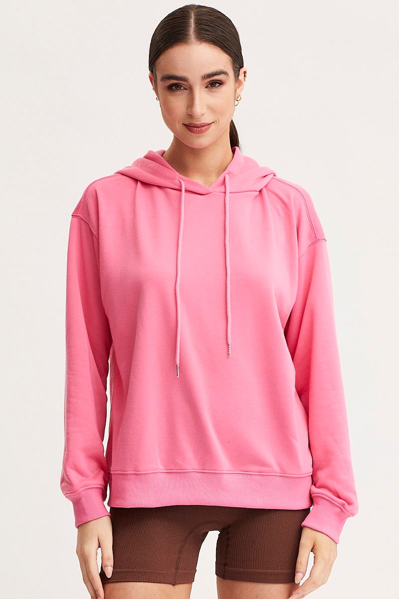 Pink Hoodie Long Sleeve