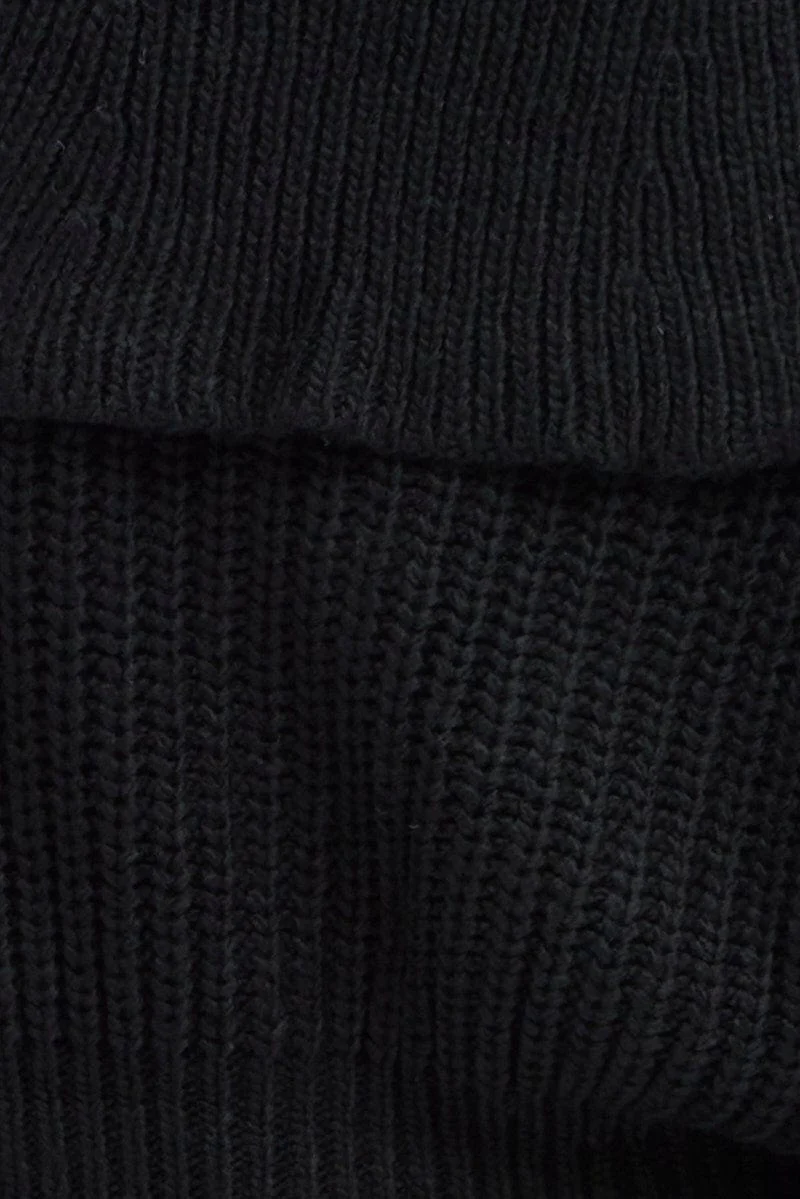 Black Zip up Crop Cardigan