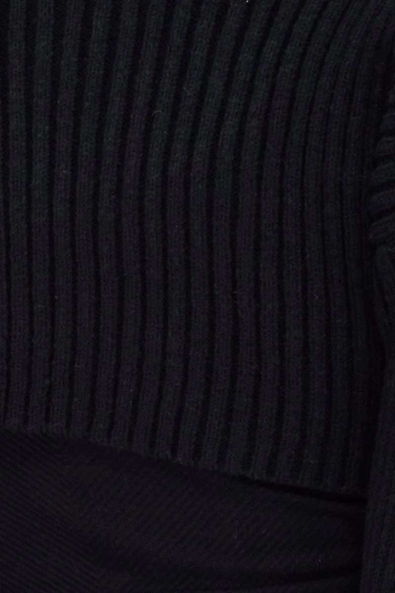 Black Knit Shrug Long Sleeve