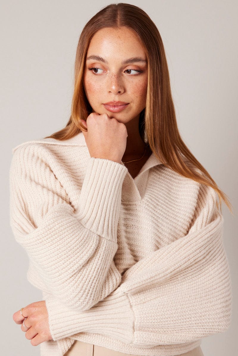 Beige Knit Jumper