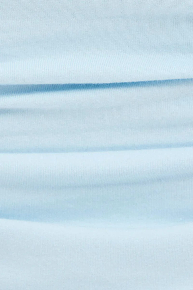 Blue Singlet Straps Ties Details Jersey