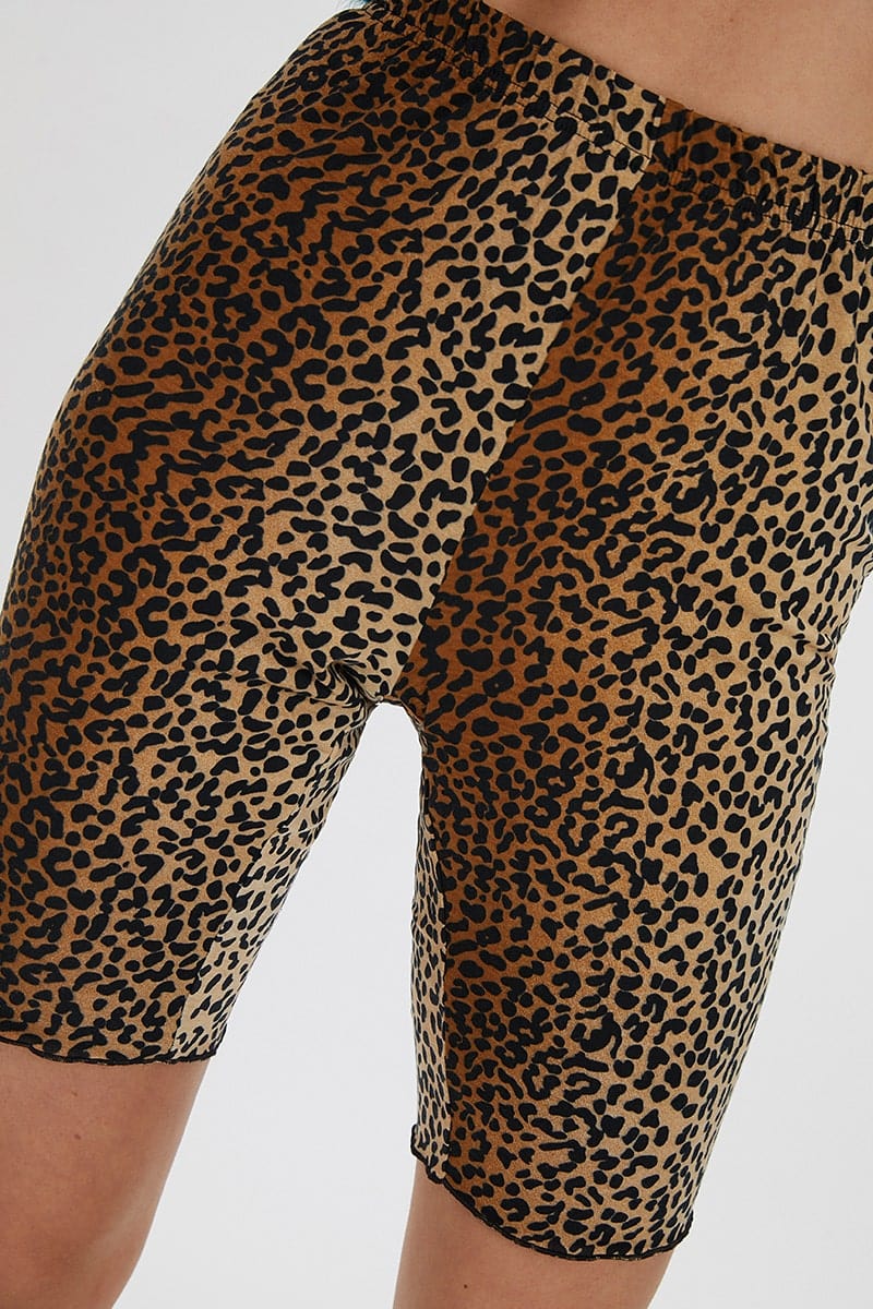 Print Biker Shorts High Rise