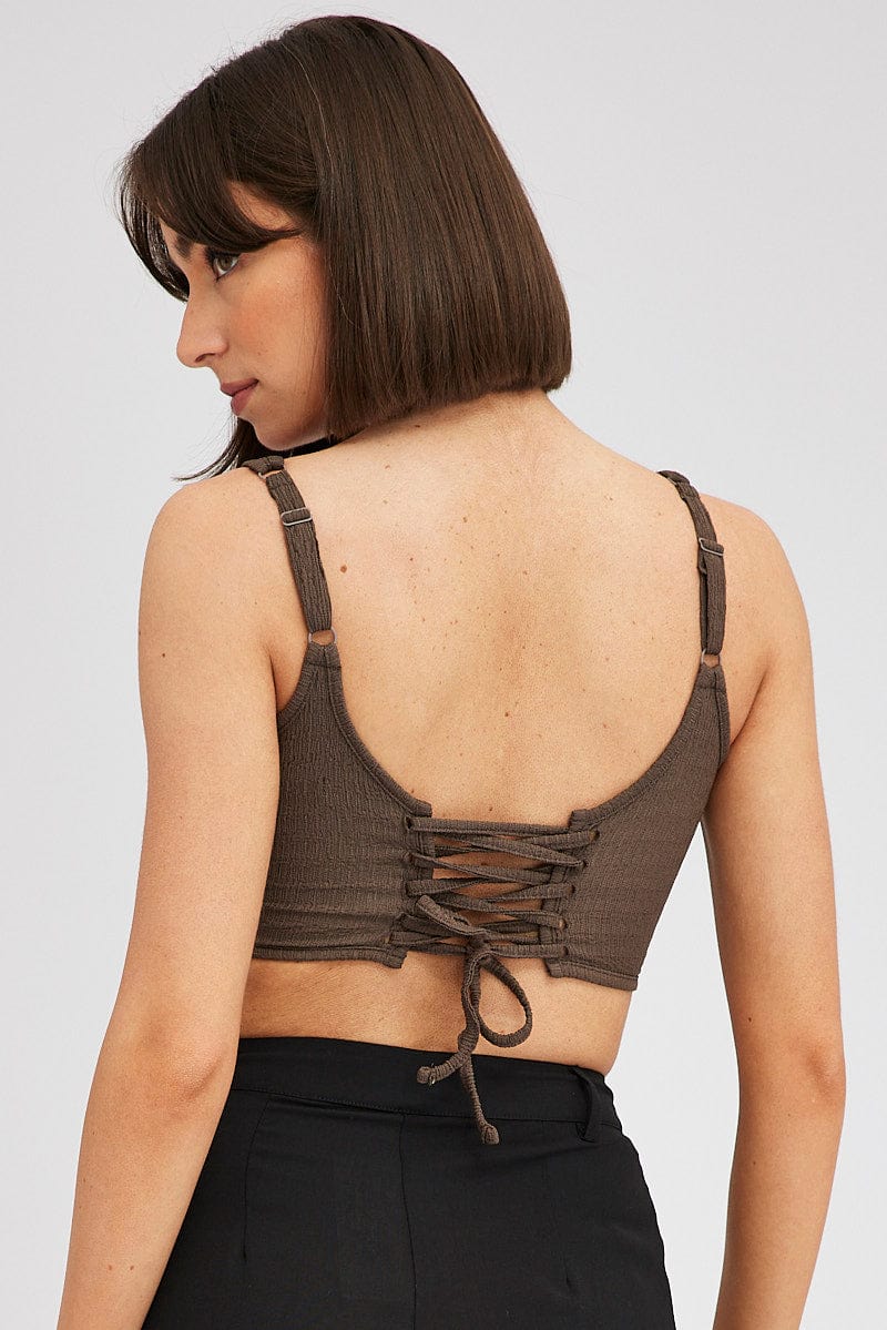 Brown Corset Top Texture