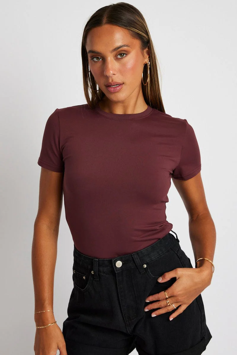 Red Supersoft Top Short Sleeve