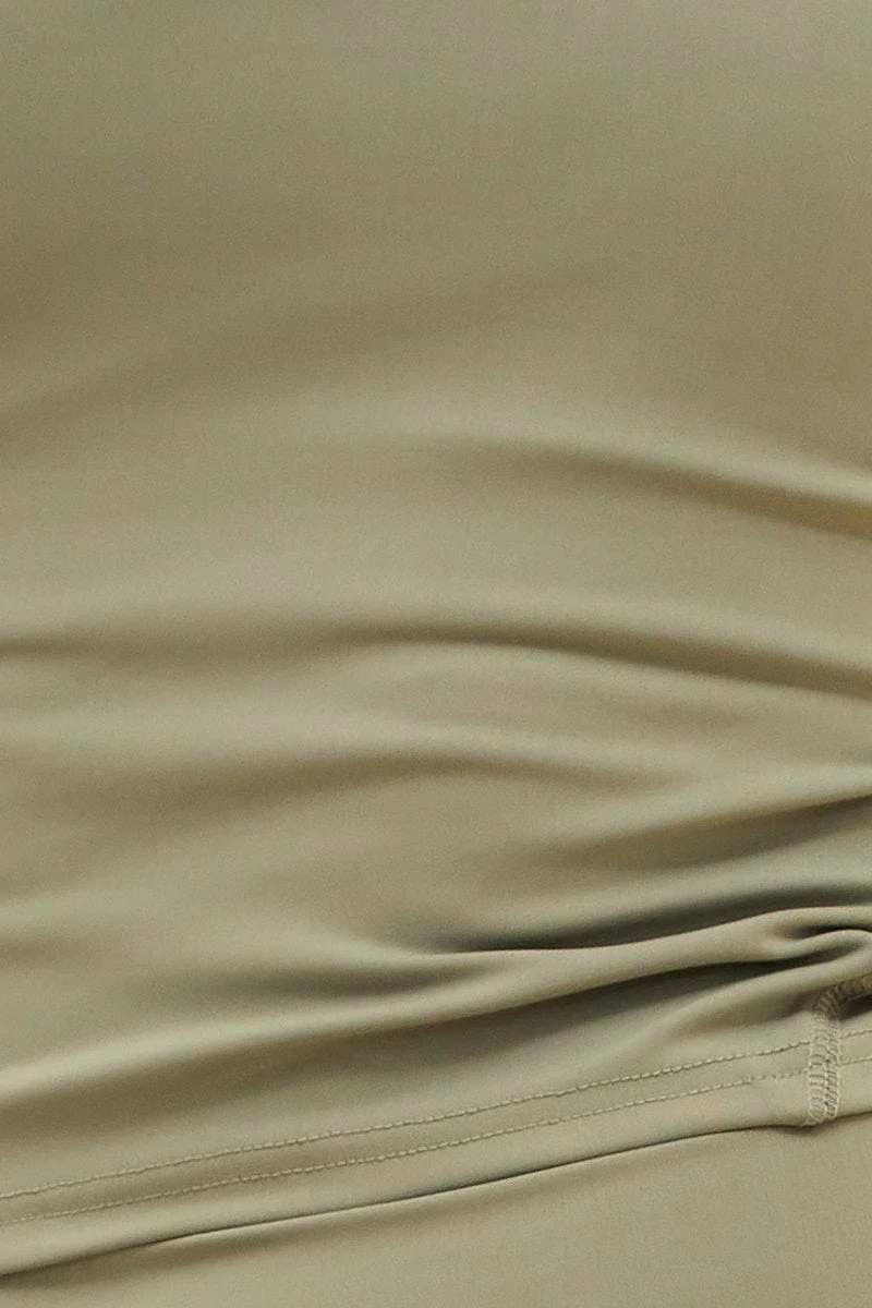 Green Sara V Neck Active Tank Top