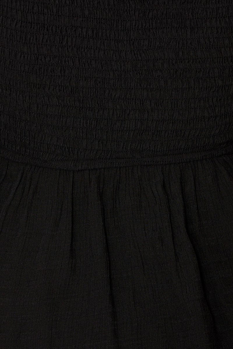 Black Peplum Top Short Sleeve