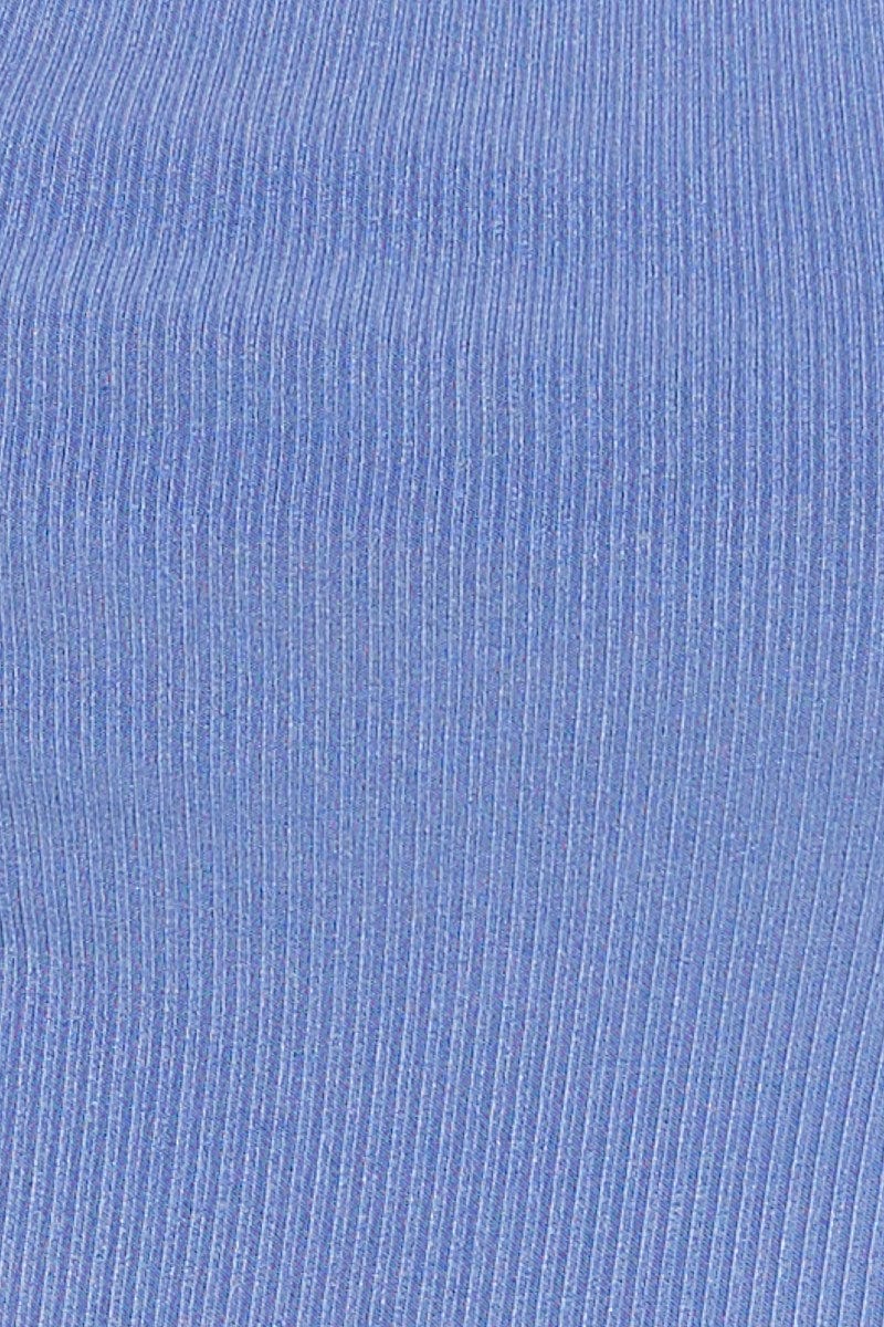 Purple Tie Top Sleeveless Crop Contrast Ribbed