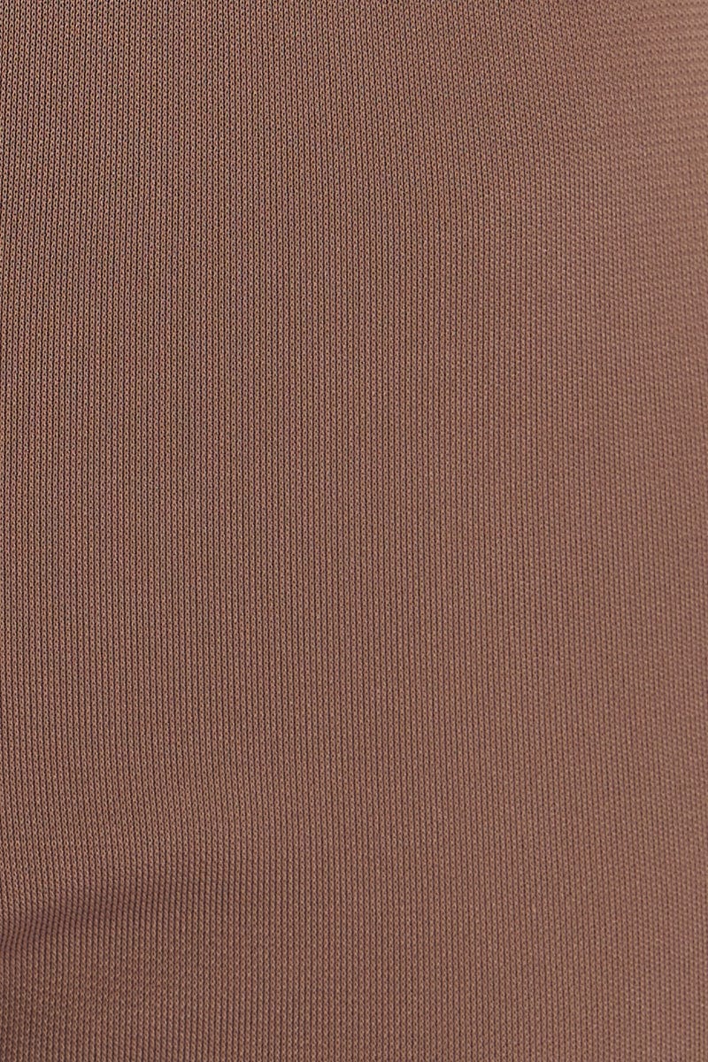 Brown Double Layer Slinky Bike Short