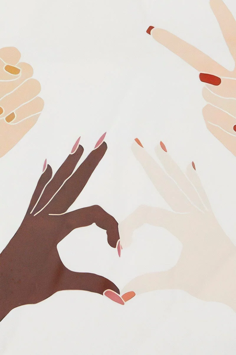 Print Heart Hands Illustration Print A3